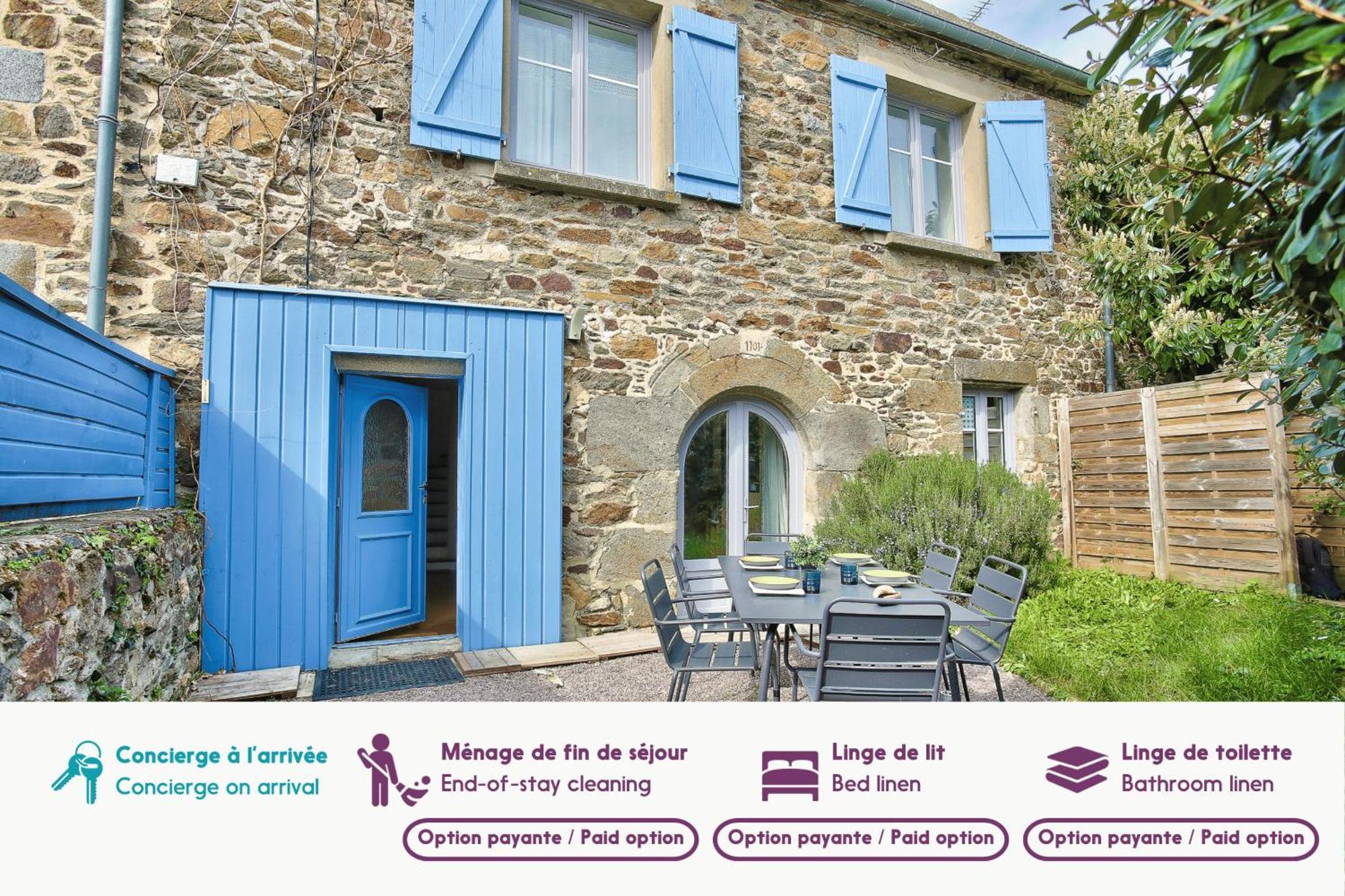 600M Plage Saint-Suliac- Maison Bretonne Pour 4 ภายนอก รูปภาพ